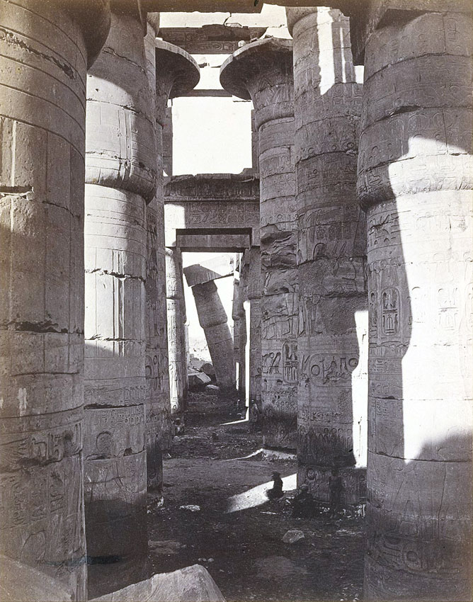 Adolphe Braun, Salle hypostyle à Karnak