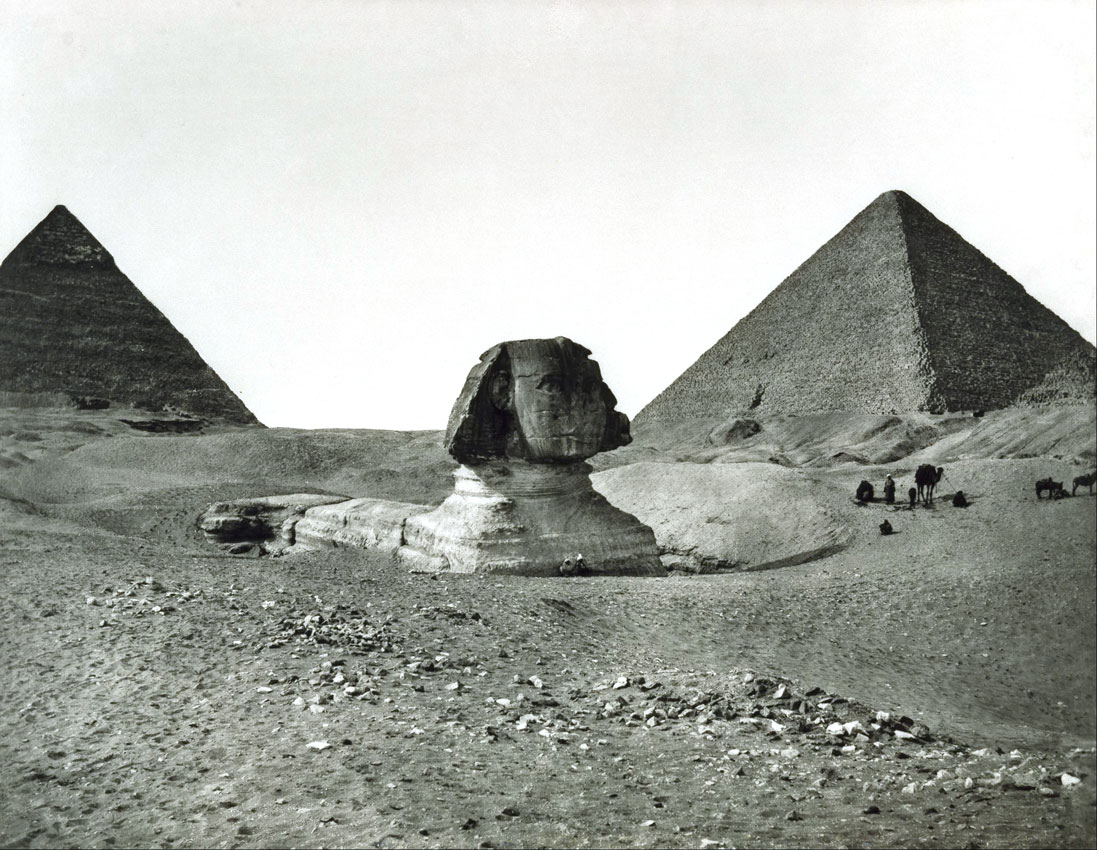 Adolphe Braun, Égypte, Le Sphynx et les pyramides, c. 1870