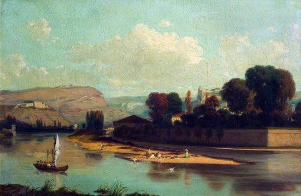 Charles Bavoux, Vue de Besançon, Victoria and Albert museum, Londres, London