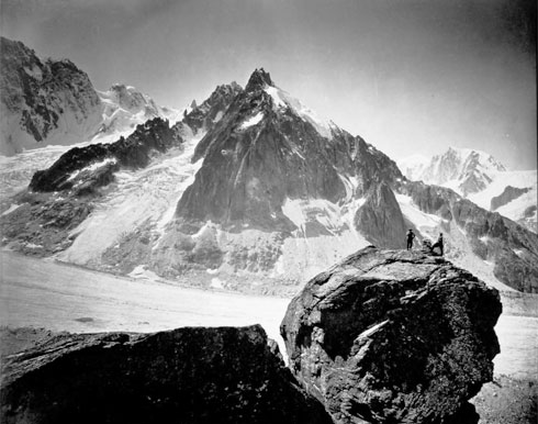 Adolphe Braun, Massif du Mont-Blanc, la pierre de Béranger, 1875