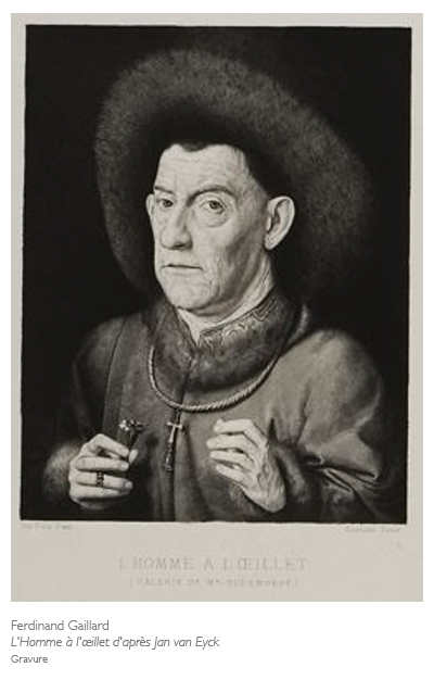 Ferdinand Gaillard, L'Homme à l'œillet d'après Jan van Eyck