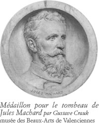 Médaillon tombeau de Jules Machard par Gustave Crauk
