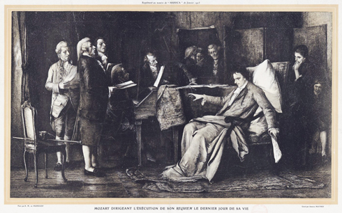 Armand-Emile Mathey-Doret, Mozart dirigeant l'exécution de son requiem