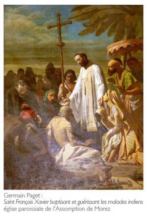 Germain Paget, Saint François Xavier baptisant et guérissant les malades indiens
