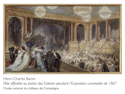Henri-Charles Baron, la Fête officielle au Palais des Tuileries pendant l'Exposition universelle de 1867, Musée national du château de Compiègne