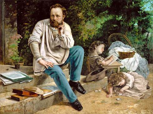 De Artibus Sequanis, Gustave courbet, Proudhon et ses enfants