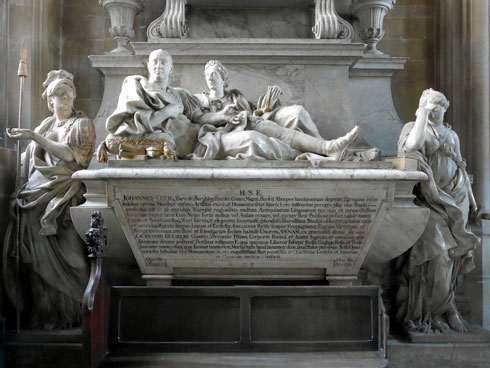 Pierre-Étienne Monnot, tombeau de John Cecil et de son épouse, Stamford, UK
