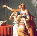 Jacques-Louis David, Les licteurs rapportent à Brutus les corps de ses fils (détail), musée du Louvre.