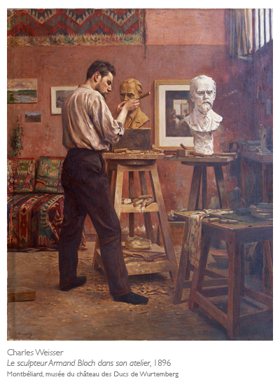 Charles Weisser, Armand Bloch sculptant dans son atelier