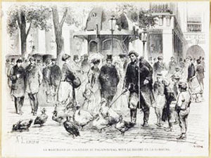 Auguste Lançon, Le marchand de volailles au Palais-Royal, sous le régime de la Commune.