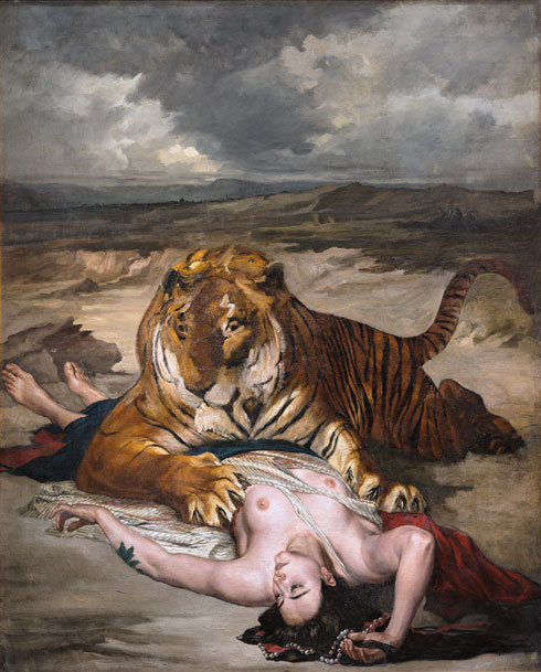 De Artibus Sequanis, Auguste Lançon, femme terrassée par un tigre