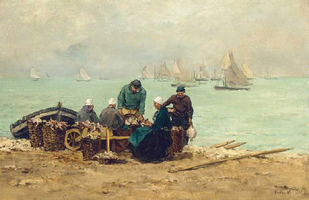 Émile Vernier, Pêcheurs près d'Isigny